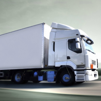 camion de refrigeración blanco